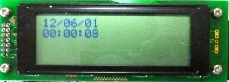 時計実行LCD表示画面